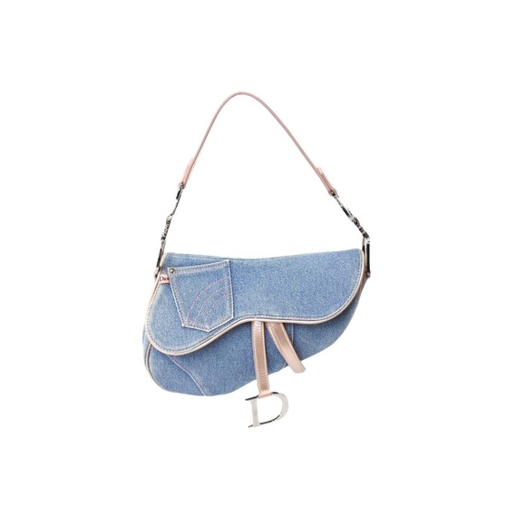 Dior Handbags - Christian Dior One Shoulder Hobo bag denim pink saddle Galliano
